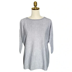 MAGASCHONI | Women’s Gray Wool Blend Dolman Sleeve Pullover Sweater Size Medium